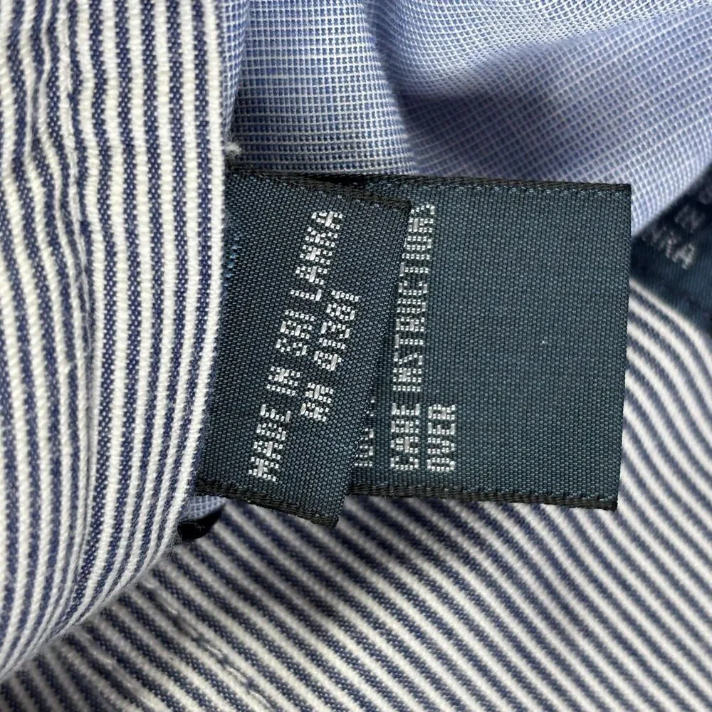 Polo Ralph Lauren Shorts Mens 33 Blue‎ White Seersucker Stripe Cotton Chino Golf